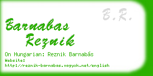 barnabas reznik business card